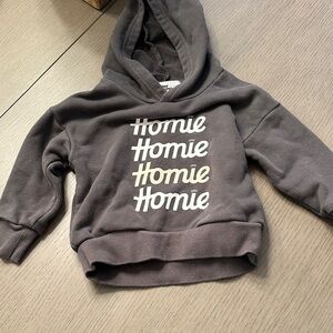 Kids "Homie" Grey Hoodie Sweatshirt